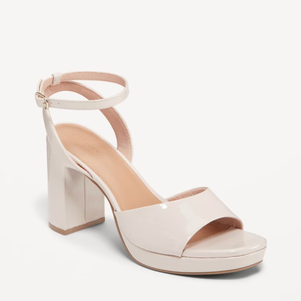 Old Navy Faux Leather Platform Heels - Size 6.5 (NWT)